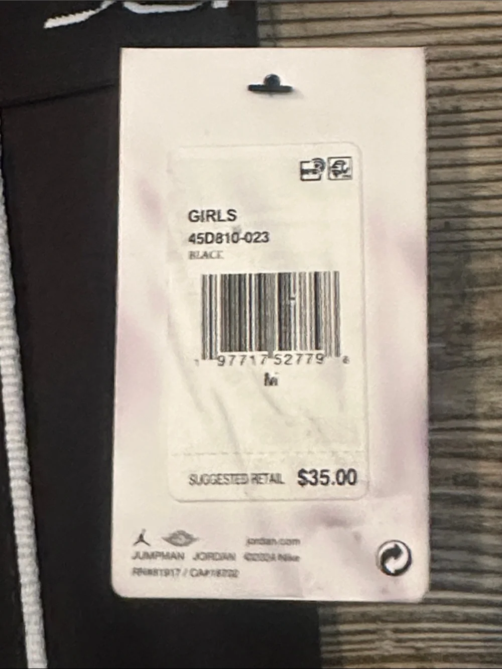 Youth Medium Girls Nike Jordan Black Athletic Skirt NWT